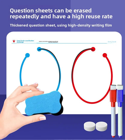Hand-Brain Coordination Action Practice Development Set Used for Overall Brain Balance Attention Improvement Tool