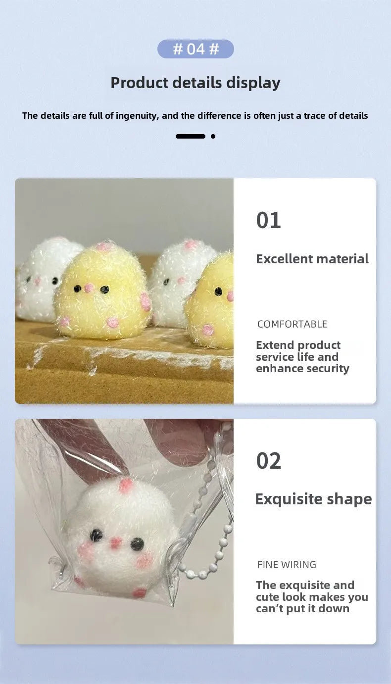 Squishy Cute Chick Squeeze Stress Relief Toy Soft Mochi Toy Cartoon Slow Rebound Decompression Fidget Toys for Kids Gifts