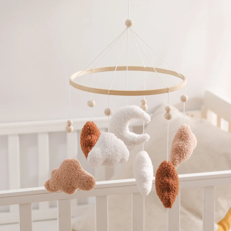Baby Crib Mobile Bed Bell Toys Musical Rattle Educational Toys Bed Bell Newborn Mobile Bed Bell Bracket Baby Hanging Toys Holder