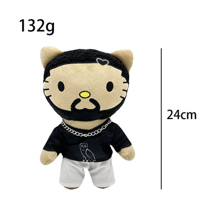 New Hello Kitty Ken Carson Rapper Trippie Taylors Plush Toy Doll with Clothes Stuffed Soft Plush Toys Fans Collect Gifts