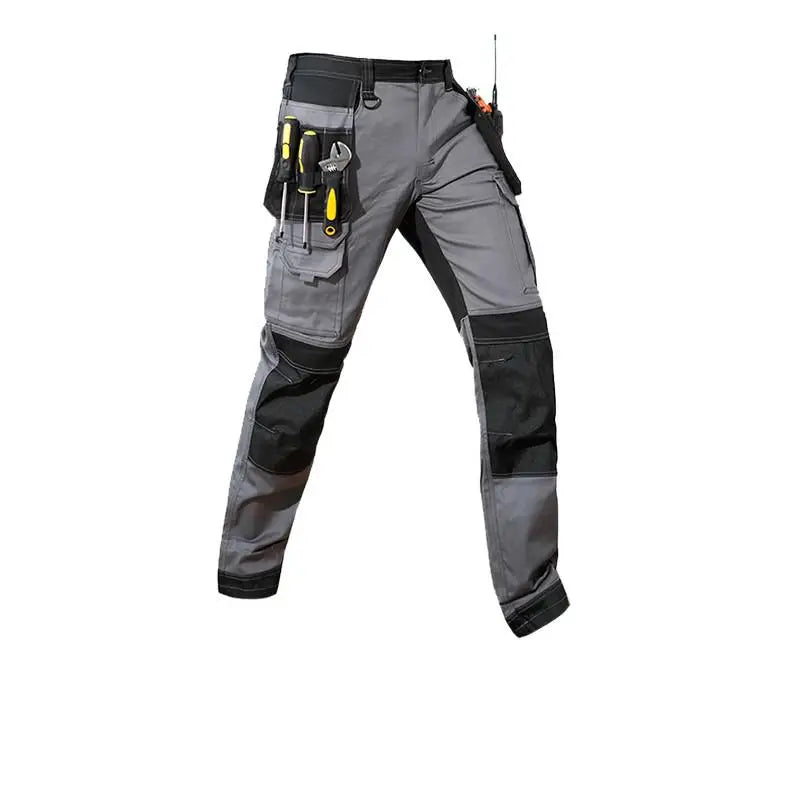Cargo Pants Men Workwear Multi-Pocket Outdoor Hiking Joggers Pants Work Trousers Men with Wear resistant multi pocket Knee Pads