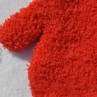 New 1-4Y Kids Gloves Winter Baby Plush Coral Gloves Toddler Full Fingers Cute Mittens Warm Windproof Glove For Boys Girls