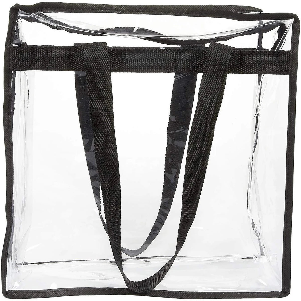 2Pcs Transparent Totes Large Capacity Clear Tote Bags with Zipper Flexible Multipurpose PVC for Swim Storage Shopping Waterproof