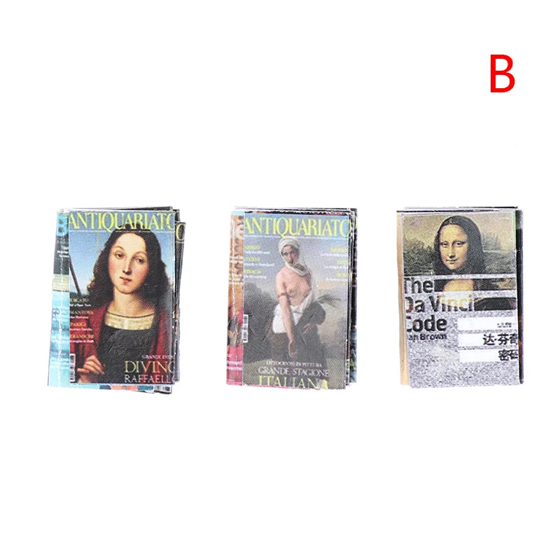 Hot New 10/6/4/3pcs 1/12 Dollhouse Miniature Mini Books Model Furniture Accessories