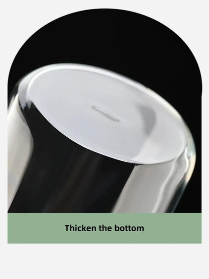 Glass Straw Cup with Dustproof Wooden Lid Heat-resisting Transparent Glass Bottle Breakfast Cola Milk Drinking Cups Holiday Gift