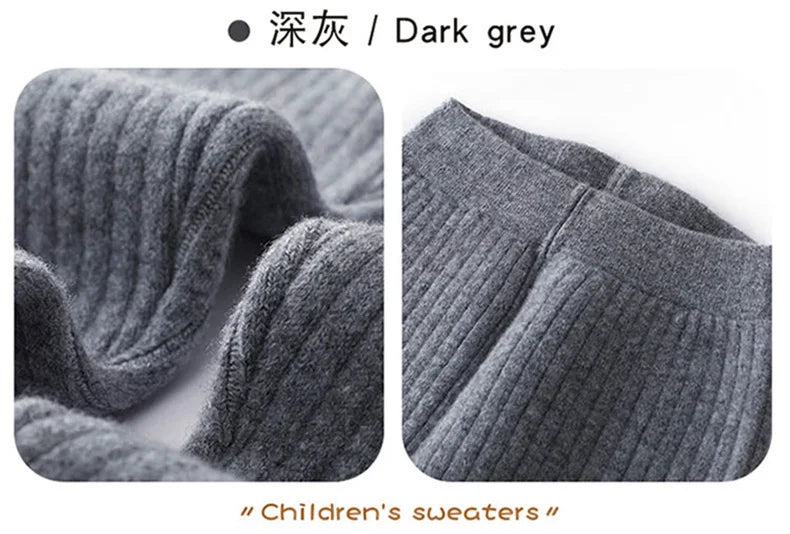 Premium 100% Merino Wool Thermal Leggings for Kids - Warm Winter Base Layer Pants for Boys & Girls