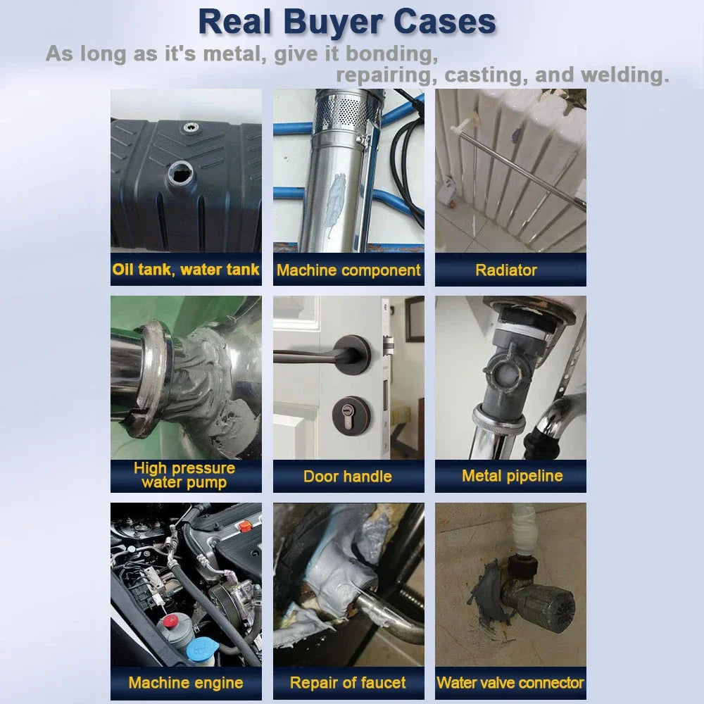 10/6/4/2Pcs Metal Repair Adhesive High Strength Bonding Sealant Weld Seam Metal Adhesive Heat Resistance Strong Casting AB Glue