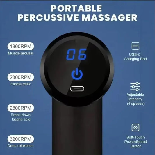 Portable fascia gun deep tissue massage mini lightweight adjustable speed massage device suitable for full body massage