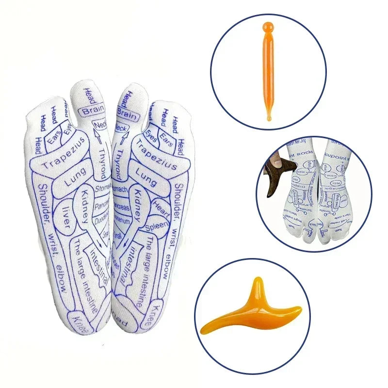 1 Set Socks Acupressure Foot Care Massage Relieve Tired Feet Massager Reflexology Socks Foot Acupoint Massage Tool Physiotherapy