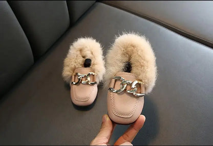 Kids Winter Slippers - Luxury Fur Lined Non-Slip Indoor Boots for Boys & Girls