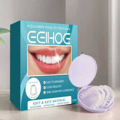 Adjustable Dentures Teeth Veneers Restoration Dentures Decorate Gaps Imitation Tooth Cover Fake Teeth for Teeth Beauty