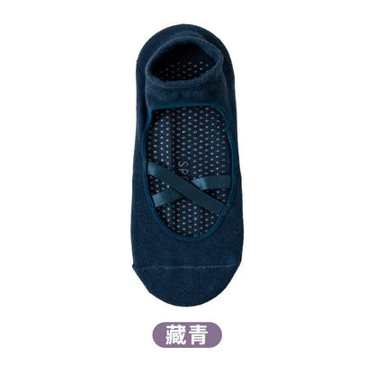 1pair Fashion Yoga Socks Anti Slip Women Professional Pilates Socks Cotton Dance Floor Trampoline Aerobics Fitness Sports Socks