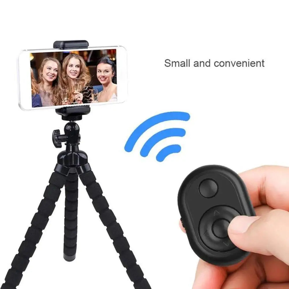 Mini Wireless Bluetooth-compatible Remote Shutter Controller Button Self-timer Camera Stick Shutter Phone Page Turning Release