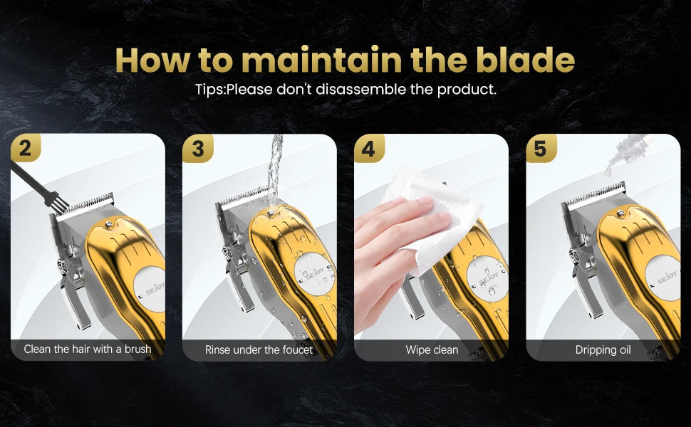 Sejoy Professional Combo Kits Hair Clipper Electric Hair Trimmer Set For Men Rechargeable Cordless Haircut Machine for Barber