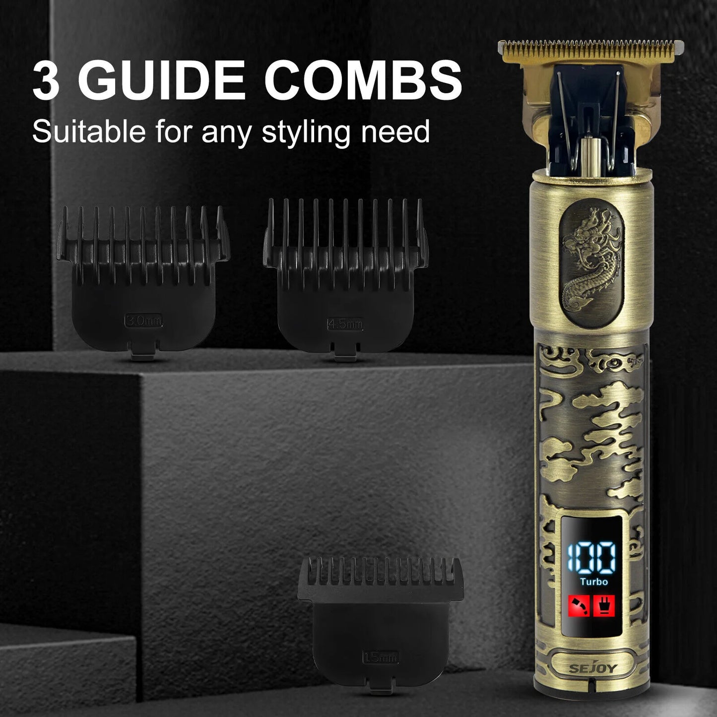 Sejoy Professional Hair Clippers Cordless Electric Hair Trimmer Shaving Machine Cool Design Cutting Barber Beard