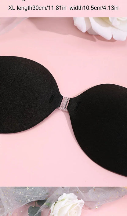 FINETOO Invisible Silicone Bra - Strapless Adhesive Push Up Bra for Women