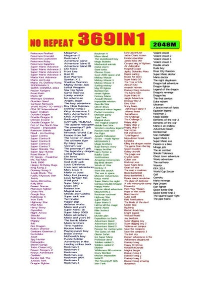 Game cartridge for GBA,32-bit card,369 games in 1,for GBA,GBA,SP,NDS,Pokemon,Retro,English language