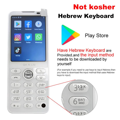 New Qin F21 Pro Smart Touch Screen Phone Wifi +2.8 Inch 3GB + 32GB / 4GB 64GB Bluetooth 5.0 480*640 Global Verison Phone