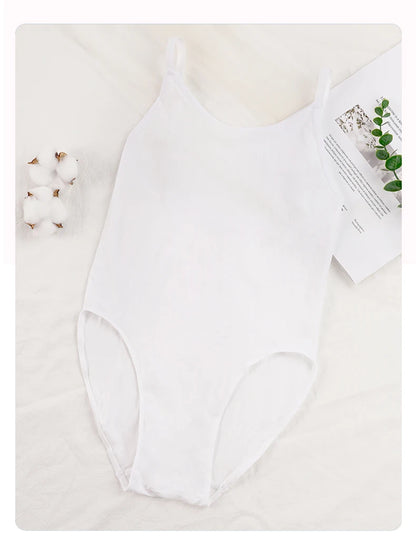 Ballet Leotards for Girls Dance Underwear Camisole Gymnastics Leotard Kids Sleeveless Dance Leotard Nude Slimming Bodysuit