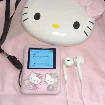kawaii hello kitty Student MP3 Cartoon anime Portable mini music Walkman sports companion Sound can be played externally new