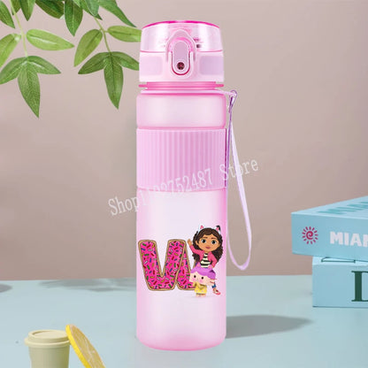 Gabby Dollhouses Cute Water Bottles 550ml Girls Kawaii Cup Kids School Outdoor Sport Flasks Women Office Home Plastics Mug Gift
