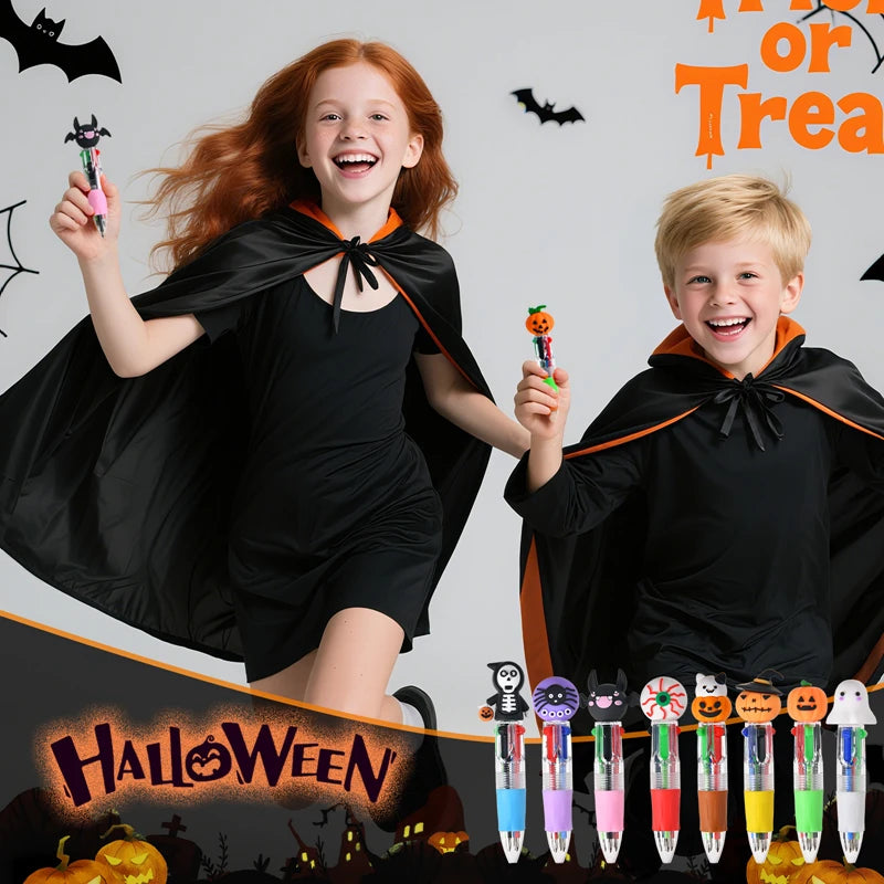 5-30Pcs Halloween Themed Ballpoint Pen Bulk for Kids Halloween Party Favors Gift School Prize Goodie Bag Stuffers Four-color