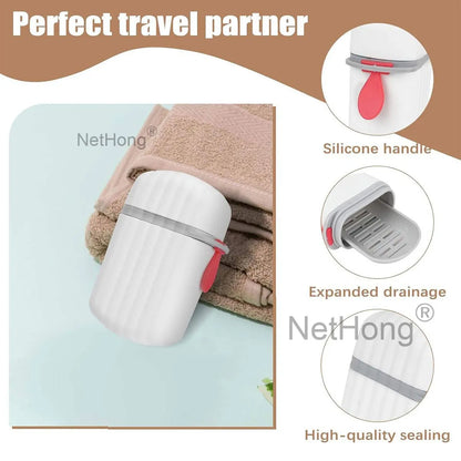 Light Luxury Travel Soap Box Double Drains Soap Holders Soap Dishes Outdoor UK