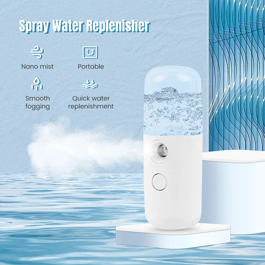 Mini Portable Humidifier Nano Mister Facial Steamer Device Beauty Spray Hydrating Apparatus Cold Spray Apparatus Rechargeable