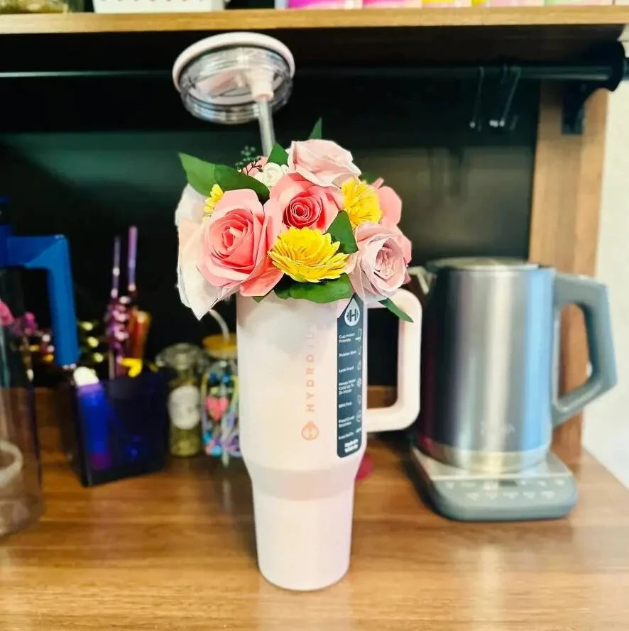 HydroJug Thermobecher 32 oz/40 oz mit Strohhalmdeckel, Edelstahl, vakuumisoliert, doppelwandig, für unterwegs