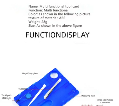 Camping Multifunctional Swiss Army Knife Card Combination Multi-purpose Survival Tool Beauty Suit Tool Card