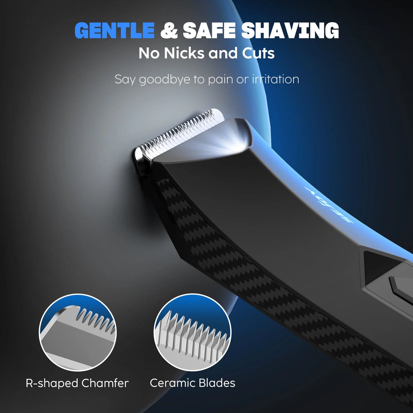 Sejoy 6 in 1 Electric Razors for Women Men Bikini Trimmer Hair Remover Kit for Face Eyebrow Nose Arms Legs Pubic Hair Painless