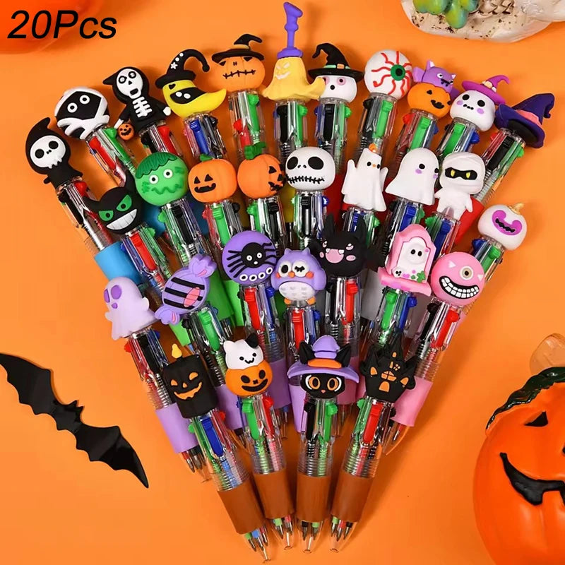 5-30Pcs Halloween Themed Ballpoint Pen Bulk for Kids Halloween Party Favors Gift School Prize Goodie Bag Stuffers Four-color