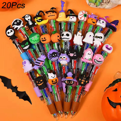 5-30Pcs Halloween Themed Ballpoint Pen Bulk for Kids Halloween Party Favors Gift School Prize Goodie Bag Stuffers Four-color