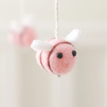 Baby Crib Bed Bell Rattle Toy 0-12 Months Wooden Mobile Cartoon Bee Bed Bell Hanging Toy Holder Bracket Infant Crib Bracket Gift