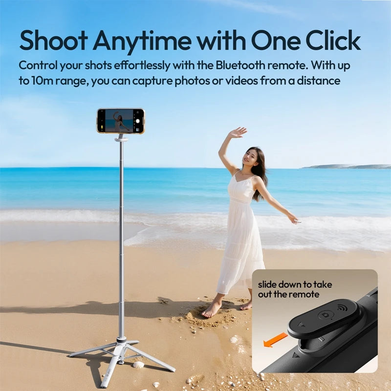 Ulanzi MT85 Automatic Phone Tripod Smartphone Selfie Stick Stand 1.5M With Bluetooth Controller 10M Wireless Magsafe for TikTok