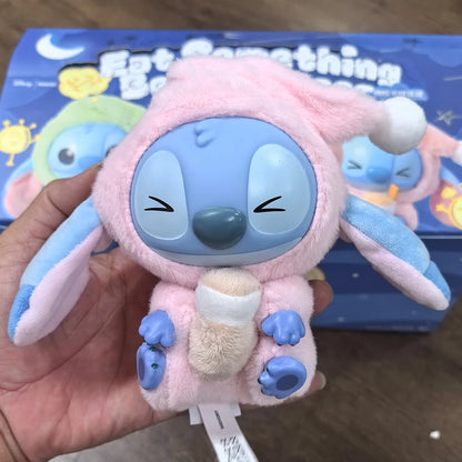 Heißes Spielzeug! Kawaii Stitch Blindbox-Tasche „Eat Some Thing Before Sleep“-Serie Vinyl-Anhänger, süße Puppe, Überraschungsbox, flauschige Puppe für Erwachsene