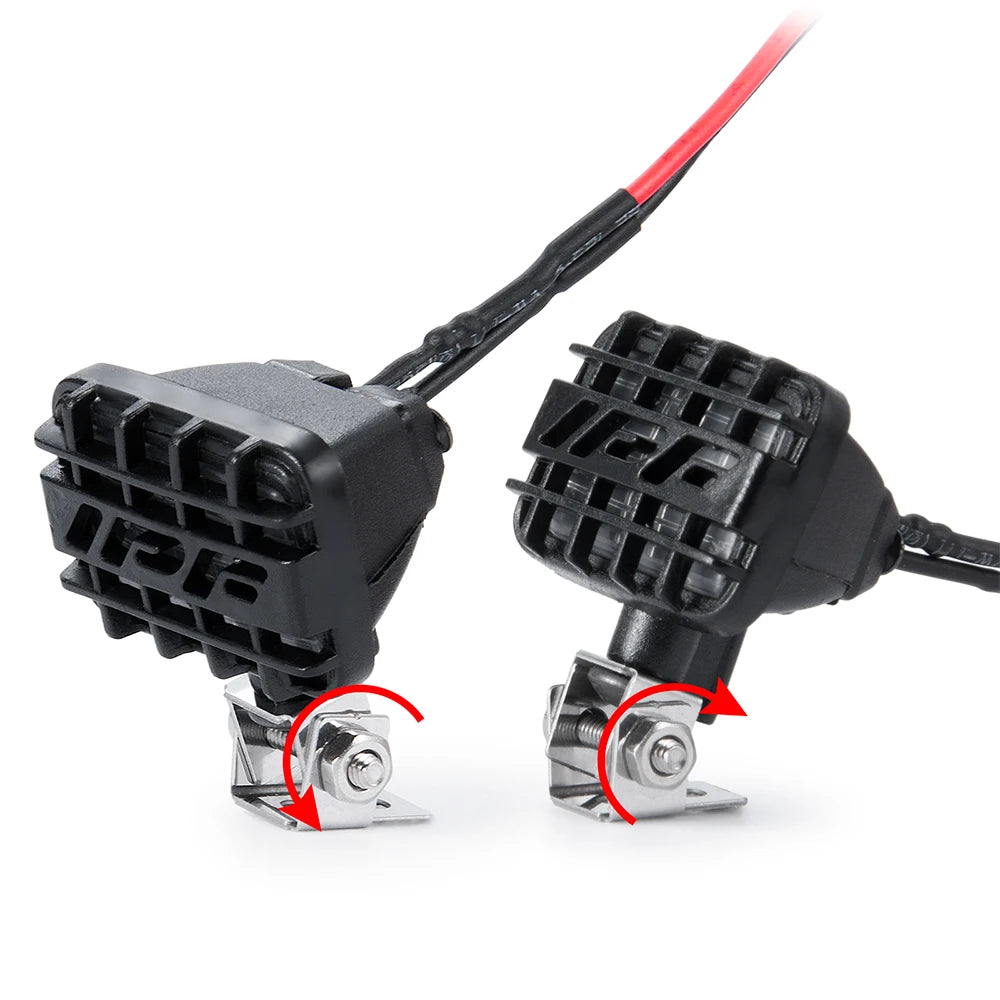 MIBIDAO 2/4LED RC Car Roof Light Round Lamp Spotlight For 1/10 Axial SCX10 II 90046 TRX4 Tamiya CC01 D90 D110