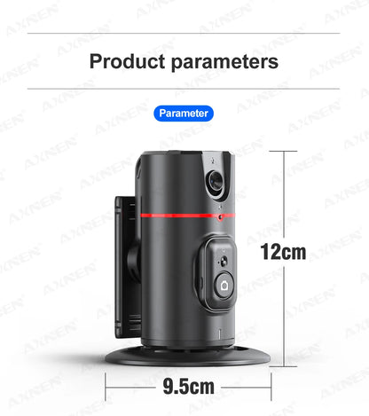 P02 360 Rotation Gimbal Stabilizer, Follow-up Selfie Desktop Face Tracking Gimbal for Tiktok Smartphone Live,with Remote Shutter