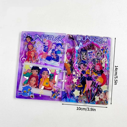 Kpop Demon Coil Notebook Anime Huntrix Book Notebook Decorative Party Gift for Guest Birthday Party Supplies Kpop Warrior