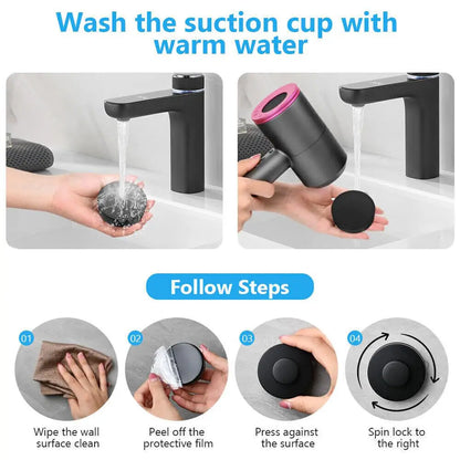 2/4x Stainless Steel Suction Cup Hook Waterproof Wall Mount Hooks Punch-free Reusable Kitchen Bathroom Wall Hanger Towel Clothes