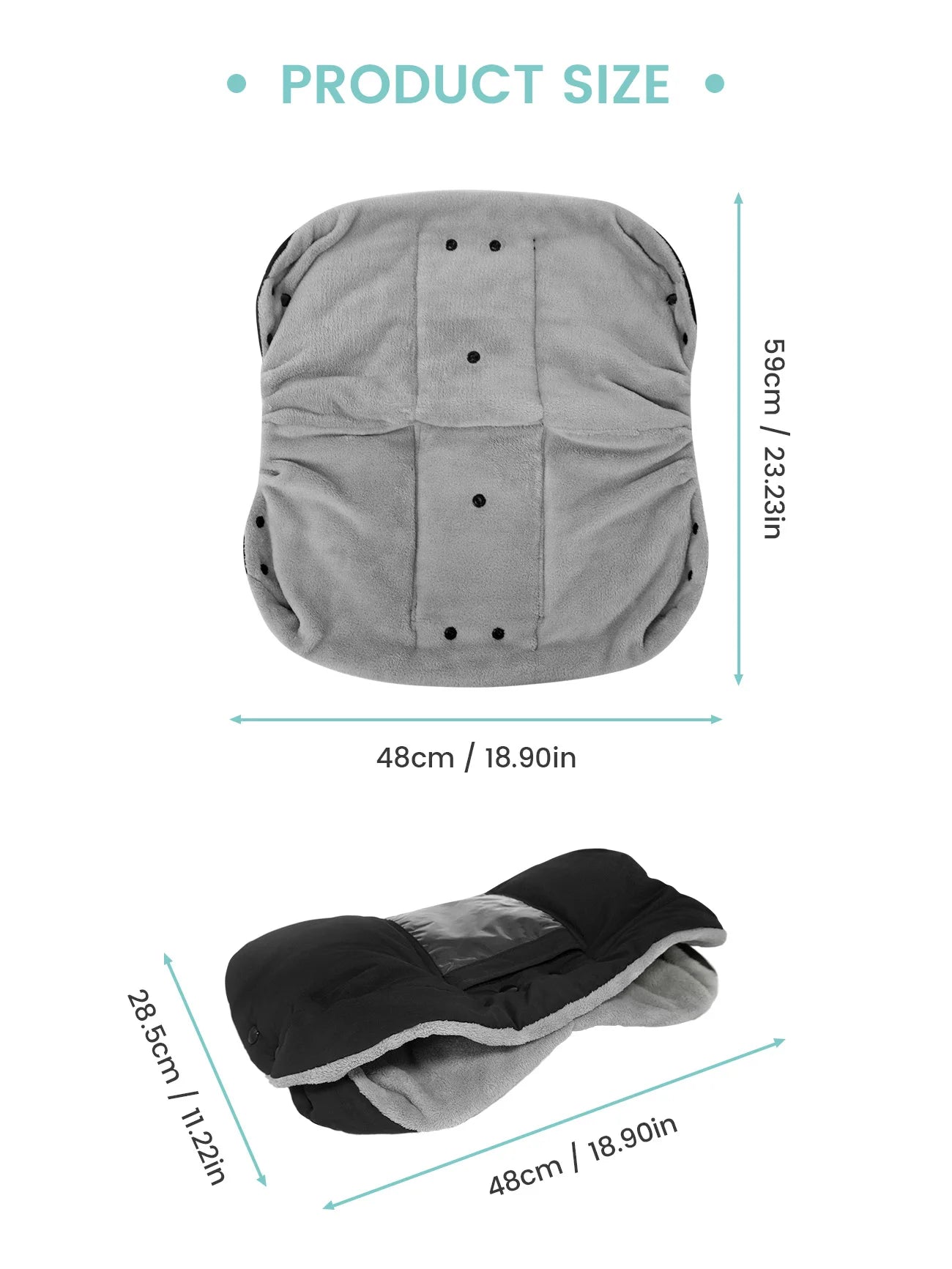 Stroller Warm Gloves with Phone Pocket & Without Phone Pocket Winter Stroller Hand Muff Waterproof Windproof Warm Gloves