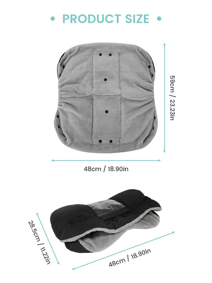 Stroller Warm Gloves with Phone Pocket & Without Phone Pocket Winter Stroller Hand Muff Waterproof Windproof Warm Gloves