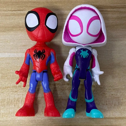 Set Marvel Spiedy & His Amazing Friends Hero Rhino Goblin Ghost Spider Doc Ock Trace- E Model Animated Action Figures Toys Gift