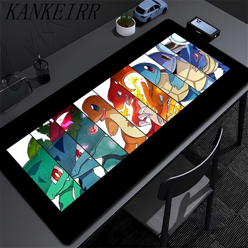 Mouse pad Large rubber keyboard mouse carpet anti-slip gamer mouse pad laptop HD PC carpet P-Pokemons Mousepad Kawaii
