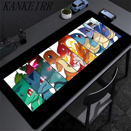 Mouse pad Large rubber keyboard mouse carpet anti-slip gamer mouse pad laptop HD PC carpet P-Pokemons Mousepad Kawaii