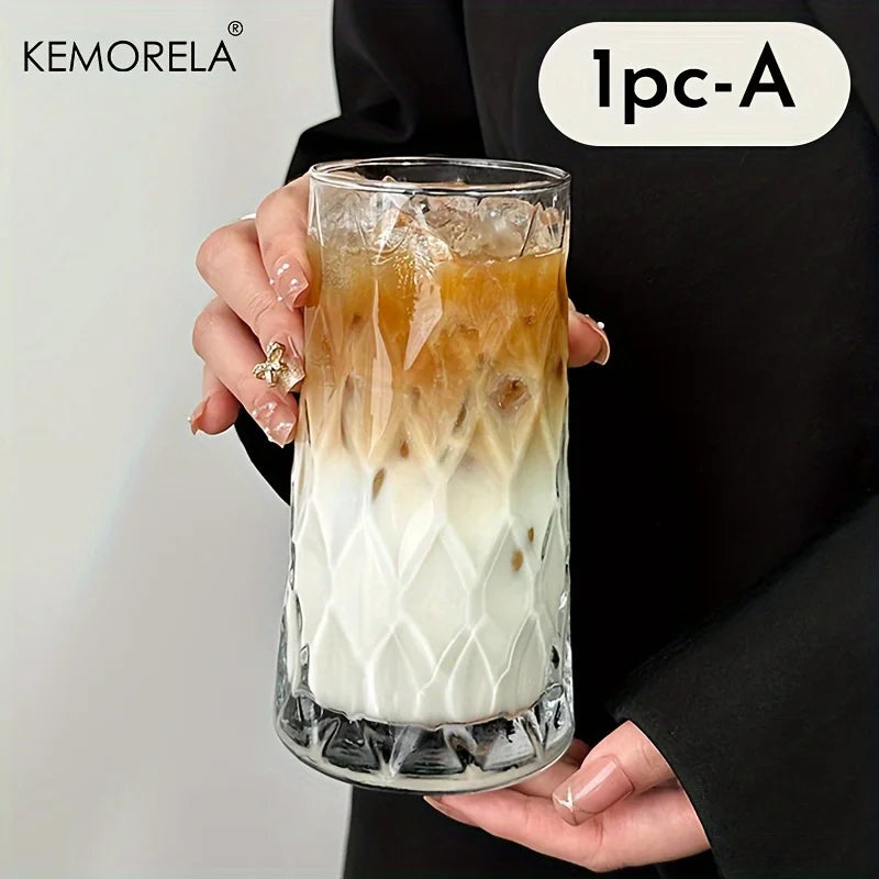 KEMORELA INS 500ML Eiskaffeebecher, ideal für Whisky, Tee, Saft, Milch und Wasser.