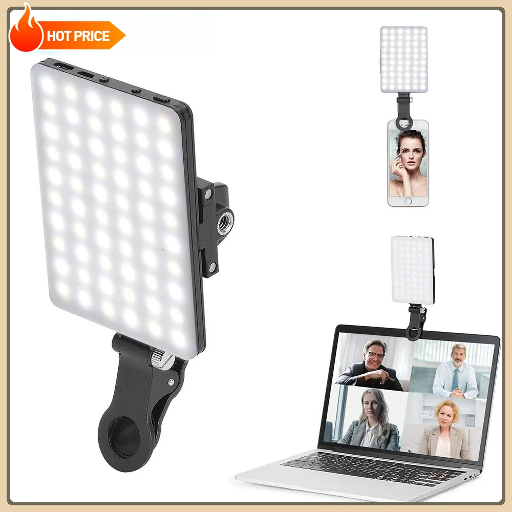 Mobile Phone Fill Light LED Lamp Photography Kit USB PD Dual Port Charging Fill Lamp For Live Broadcast Selfie Video Conference
