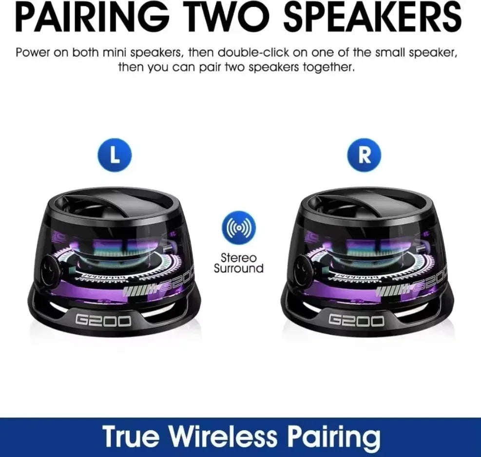 Mini Magnetic Bluetooth Speaker Portable Phone Holder RGB Lighting Speaker BT5.3 Mini Sound Box 7 Hours Playback Easy to carry