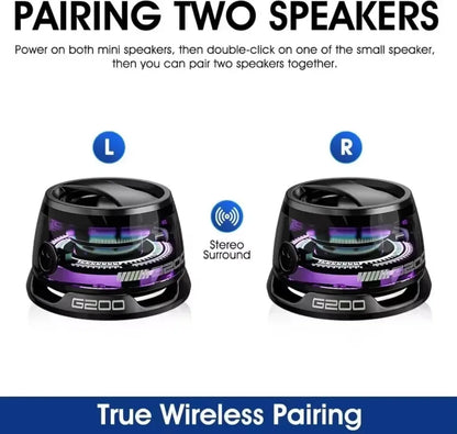 Mini Magnetic Bluetooth Speaker Portable Phone Holder RGB Lighting Speaker BT5.3 Mini Sound Box 7 Hours Playback Easy to carry