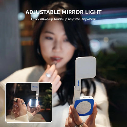 amaran Go Magnetic Phone Selfie Light Rechargeable Portable Light with Mirror for Selfie Makeup Video Conference TikTok Youtube